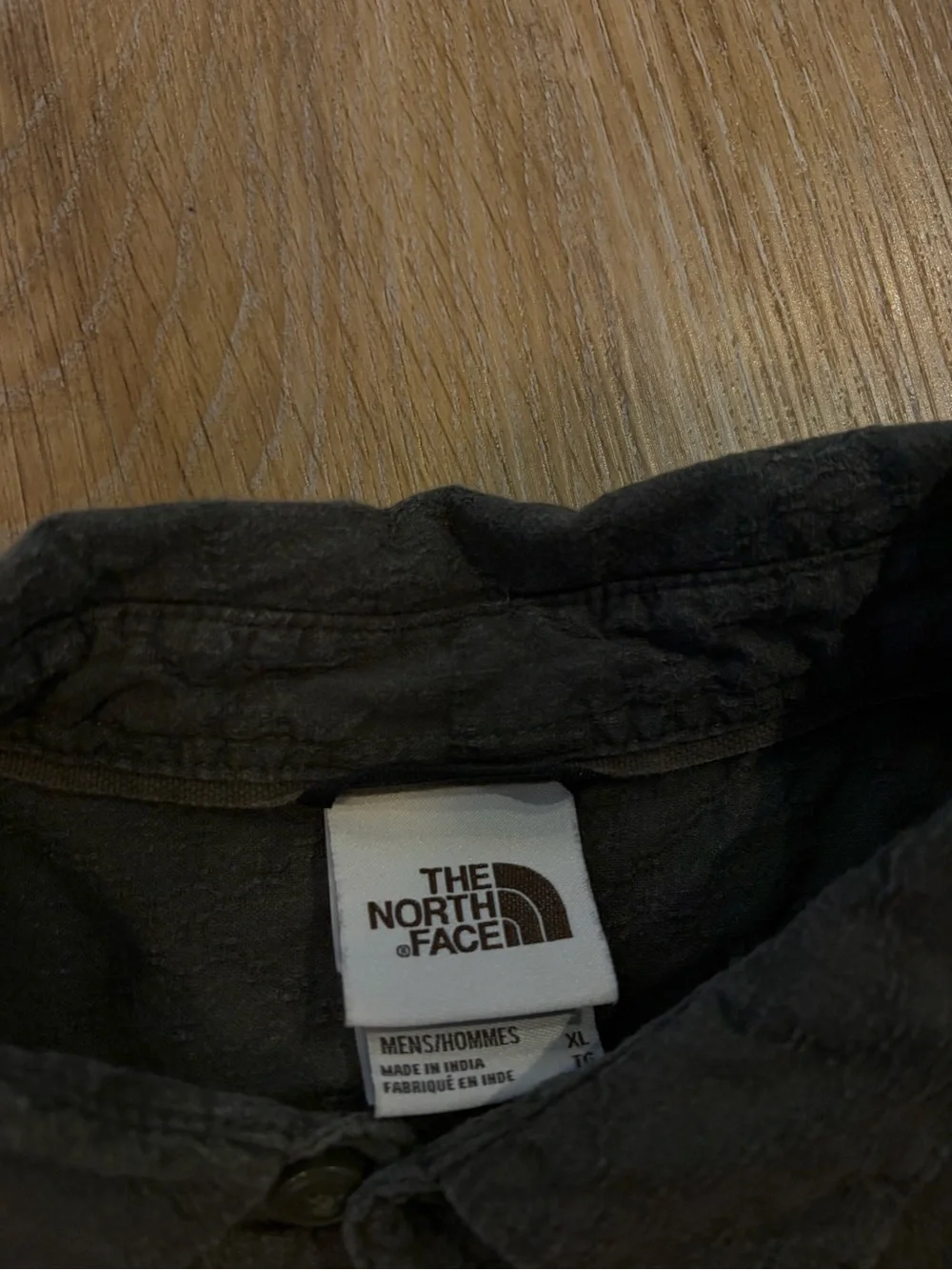 The North Face Olive Short-Sleeve Button Shirt & tan Pants Set xl&34